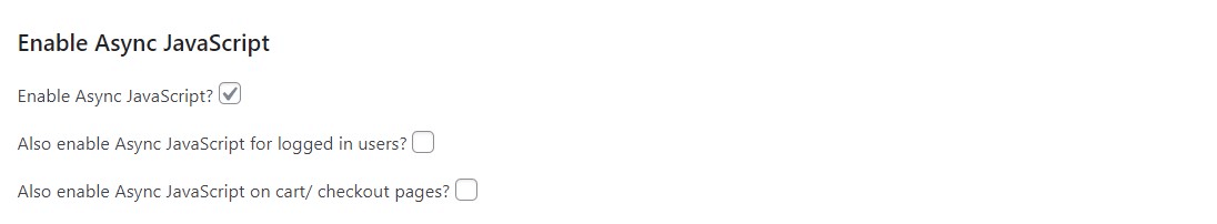 Enable Async Javascript Autoptimize