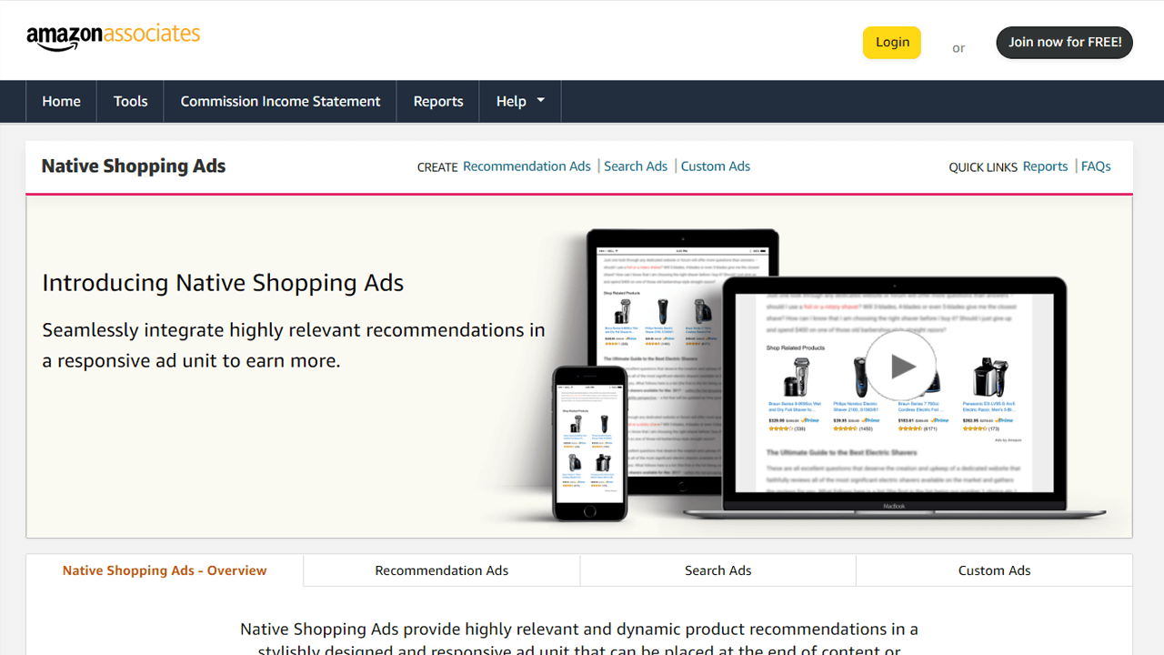 Amazon Native Shopping Ads
