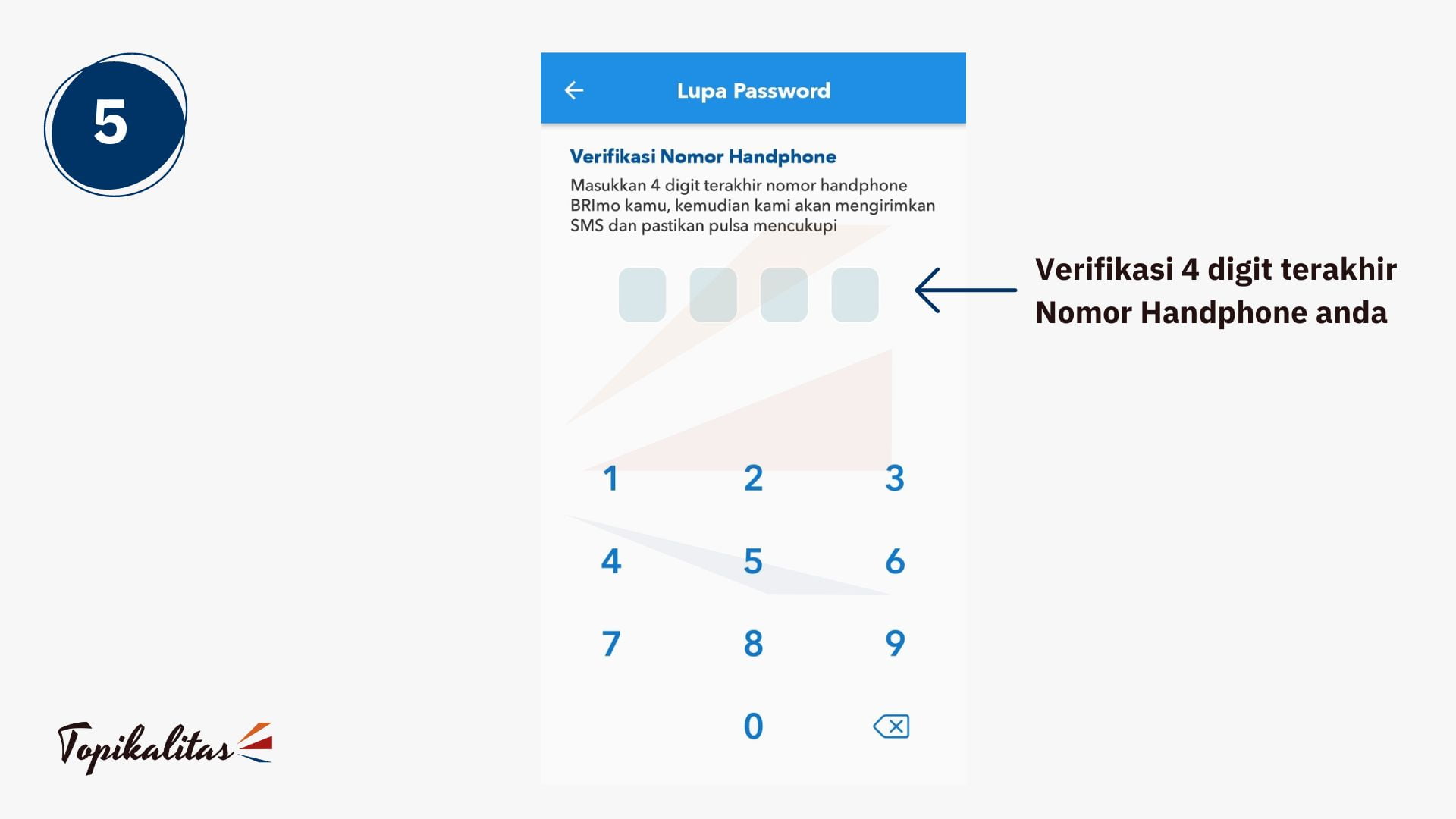 5. cara reset password brimo - verifikasi nomor