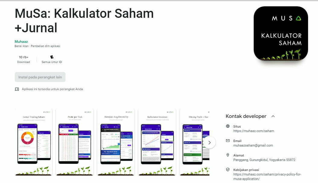 Aplikasi Kalkulator Saham Terbaik